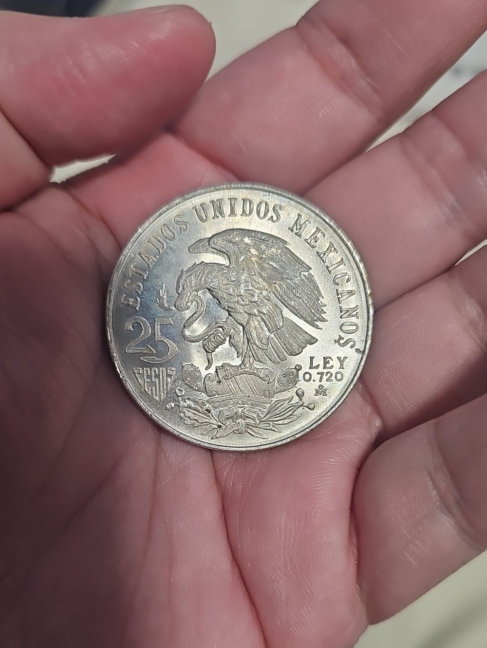 1968 Mexican 25 Peso Olympics Commemorative 1oz Pure Silver Coin